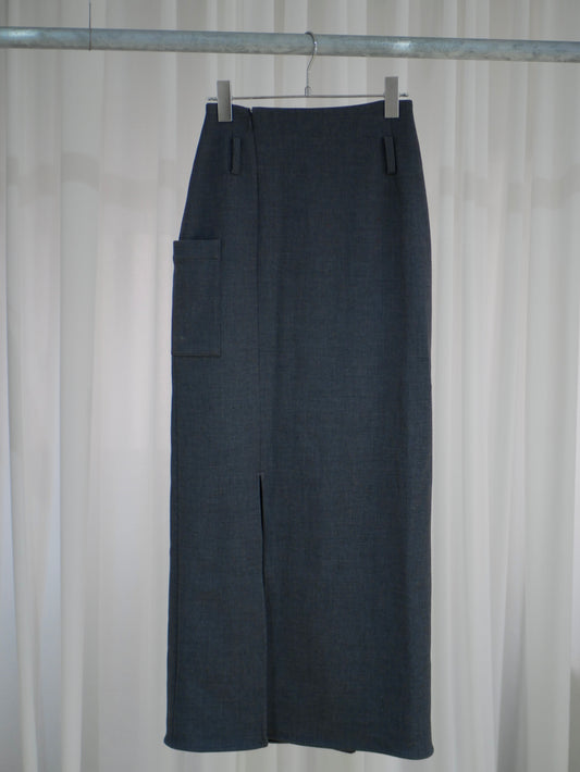 ▪️Slit tight long skirt〔plain〕