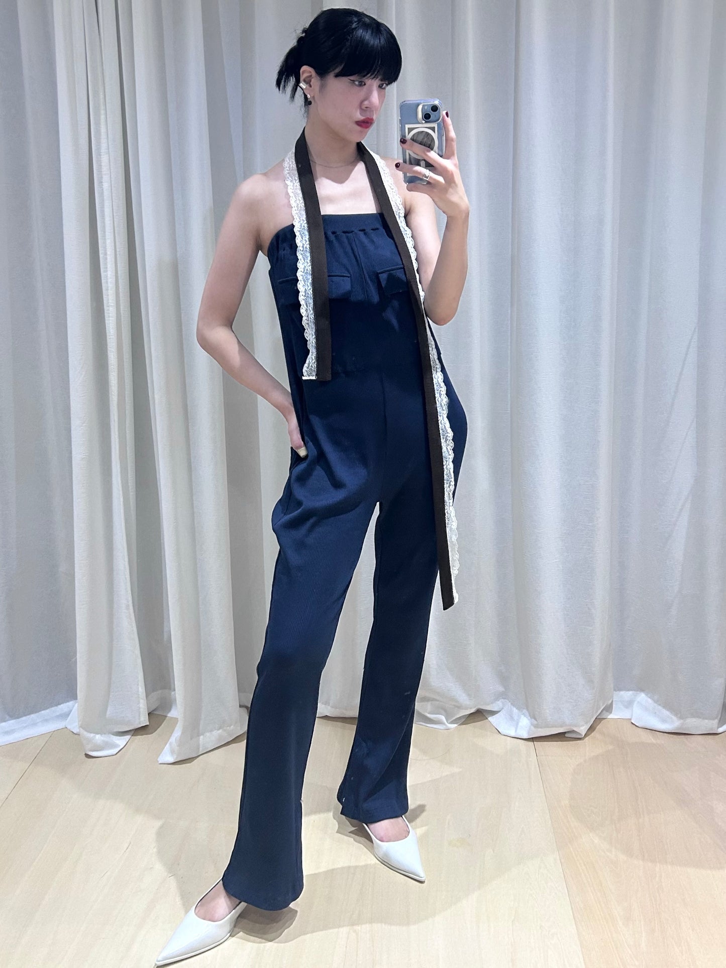 6,【全額支払い】Bare rib jumpsuit〔plain〕【受注生産】