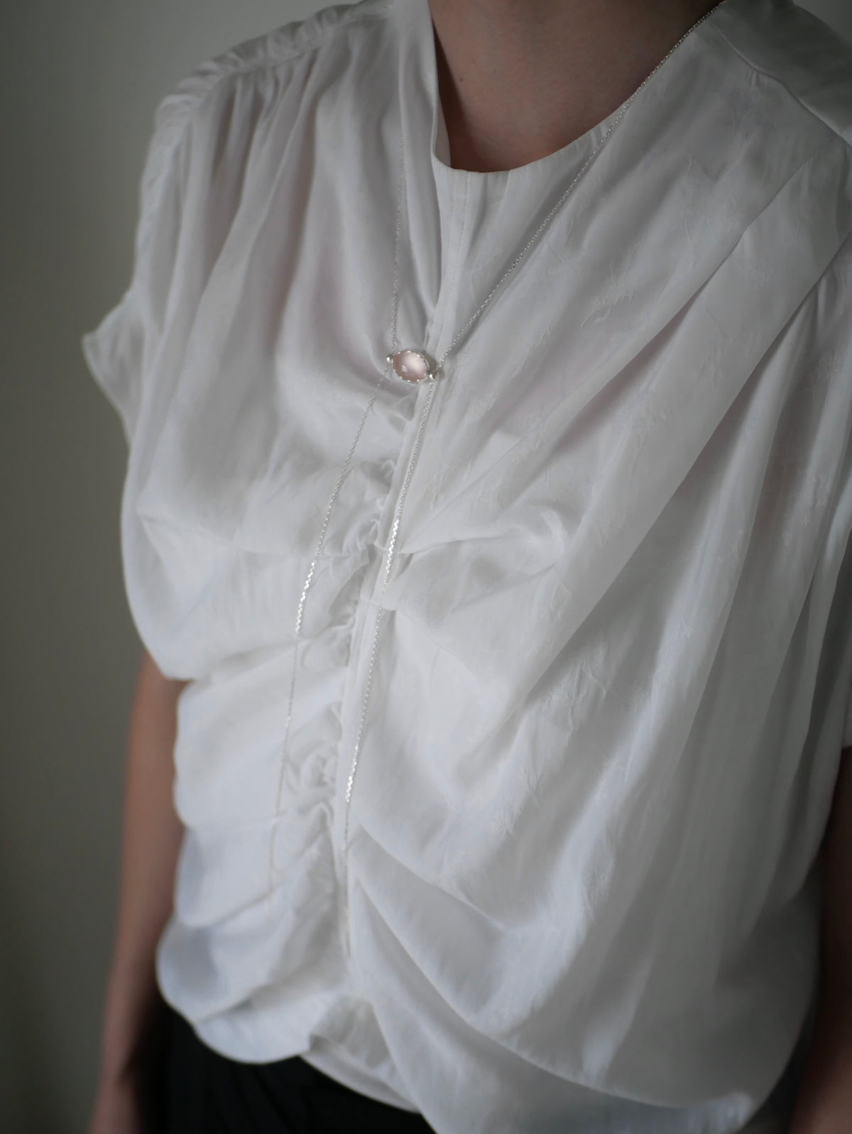【受注生産〜10/11迄受付】Chain pink necklace 〔small article〕