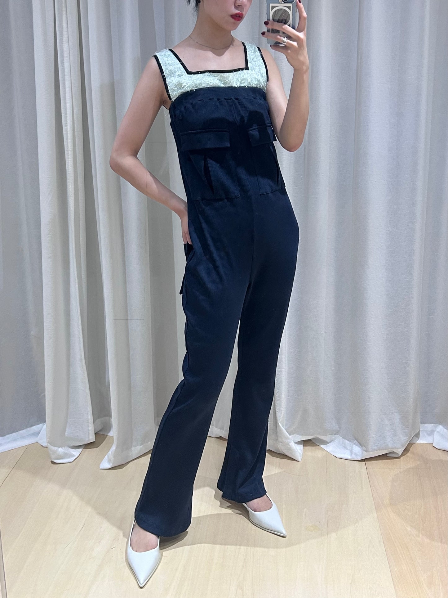 6,【全額支払い】Bare rib jumpsuit〔plain〕【受注生産】