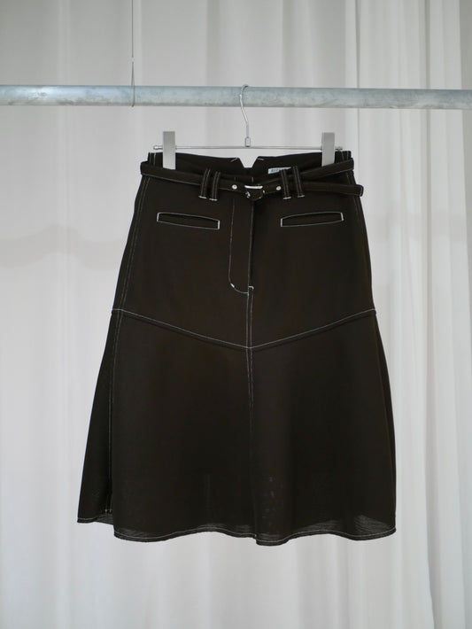 9,〔内金50％支払い〕Air mesh flare skirt〔plain〕【受注生産】