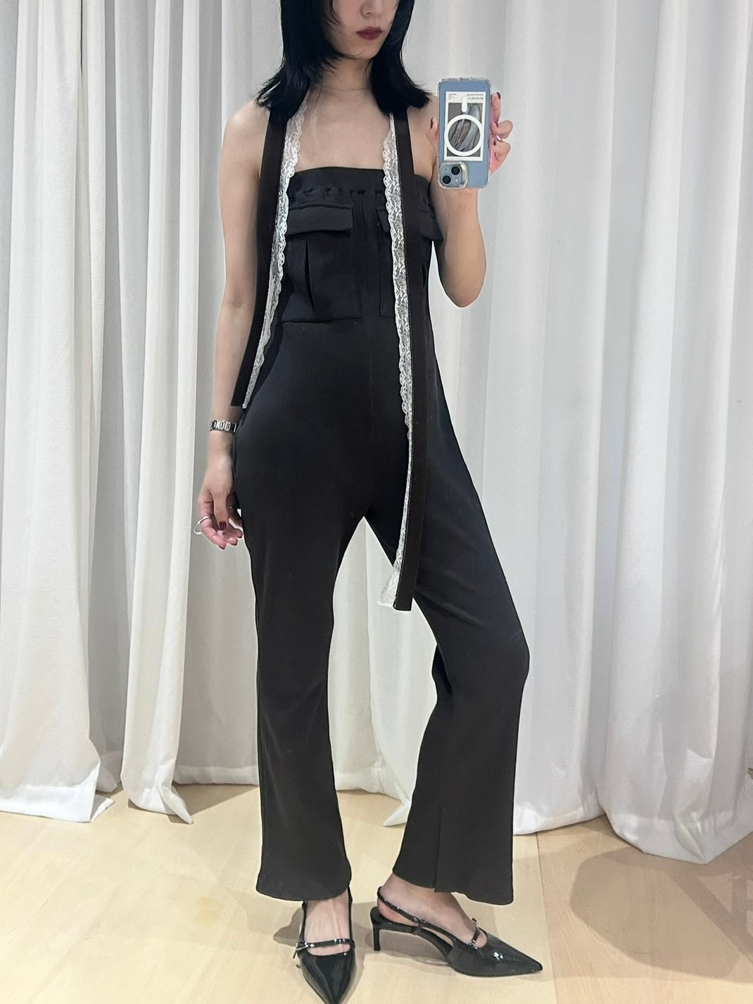 6,【全額支払い】Bare rib jumpsuit〔plain〕【受注生産】