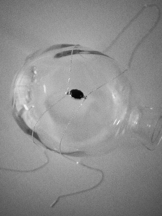 【受注生産3/7〜3/15迄受付】〔small article〕Chain onyx・crystal necklace