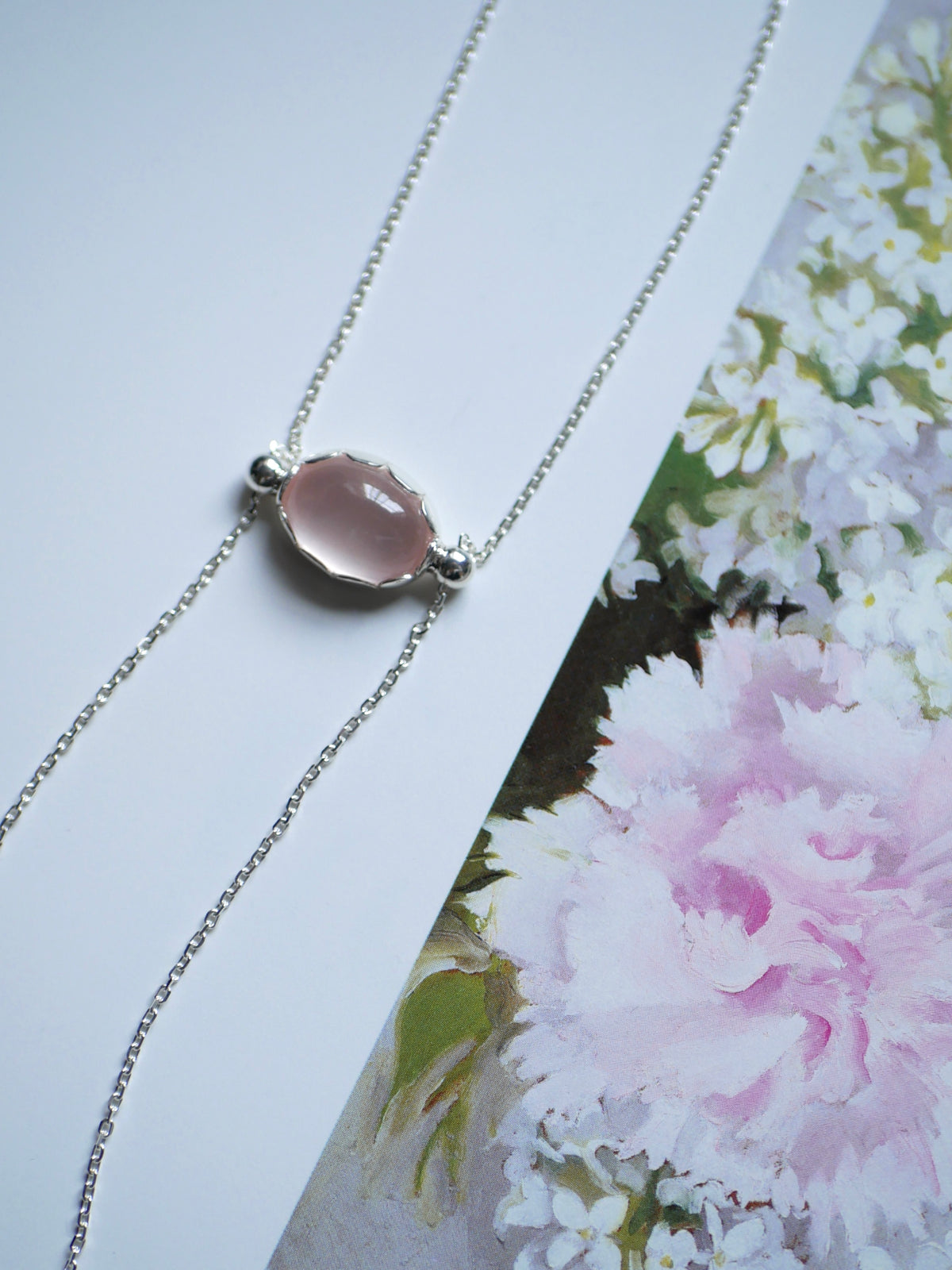 【受注生産〜10/11迄受付】Chain pink necklace 〔small article〕
