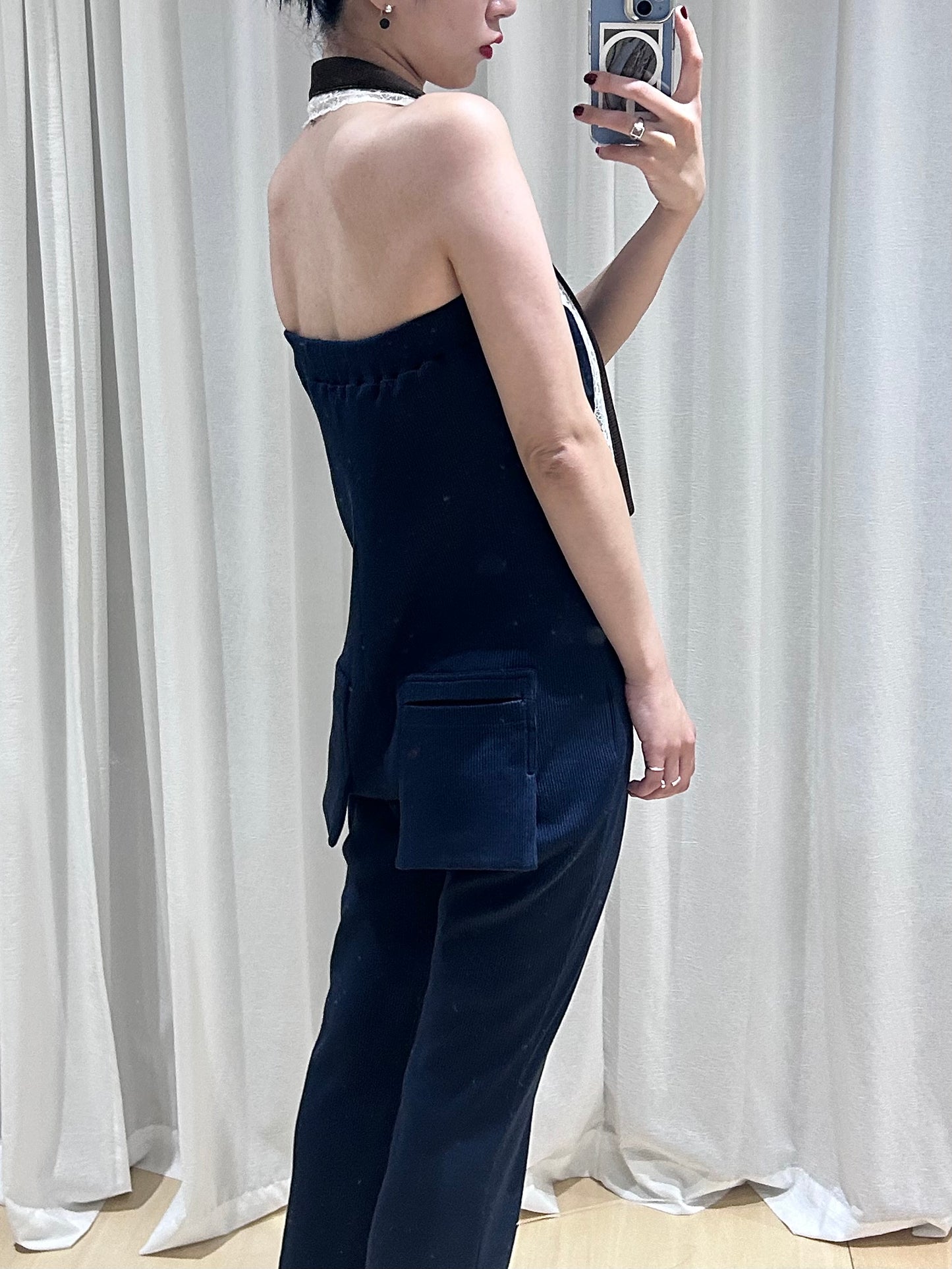6,【全額支払い】Bare rib jumpsuit〔plain〕【受注生産】
