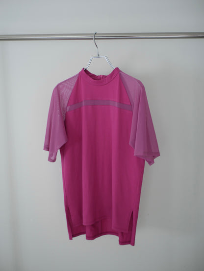 [plain] See-through T-blouse "Between a T-shirt and a blouse"