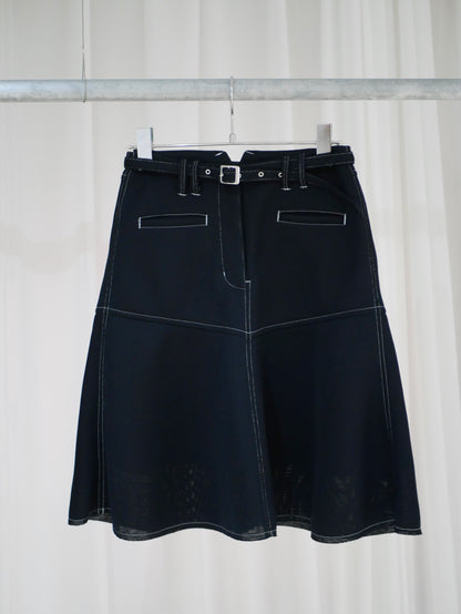 9,【全額支払い】Air mesh flare skirt〔plain〕【受注生産】