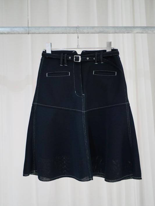 9,【全額支払い】Air mesh flare skirt〔plain〕【受注生産】