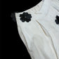 [rich] Black flower short pants "Lightly blooming black margins"