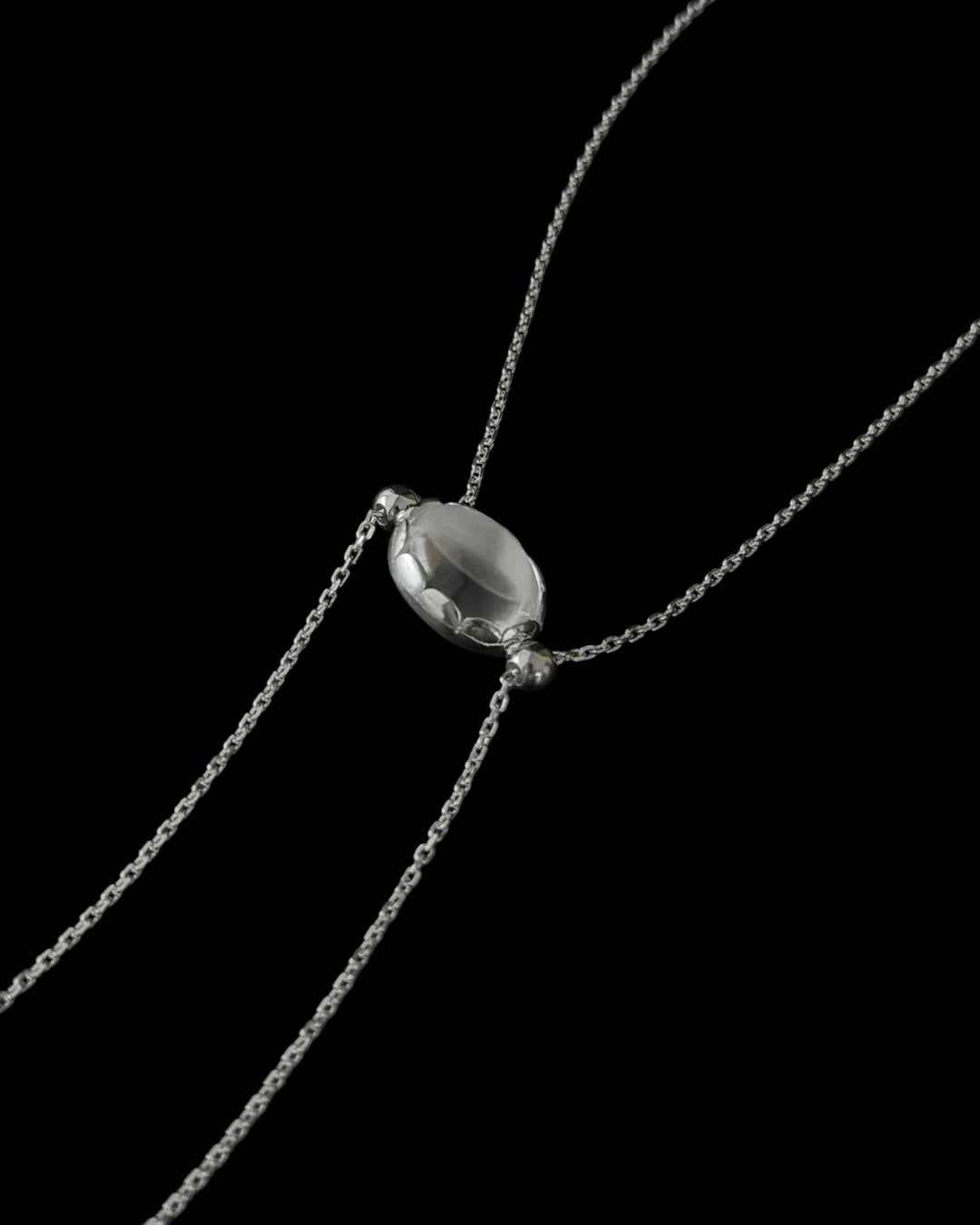 【受注生産〜6/30迄受付】〔small article〕Chain onyx・crystal necklace