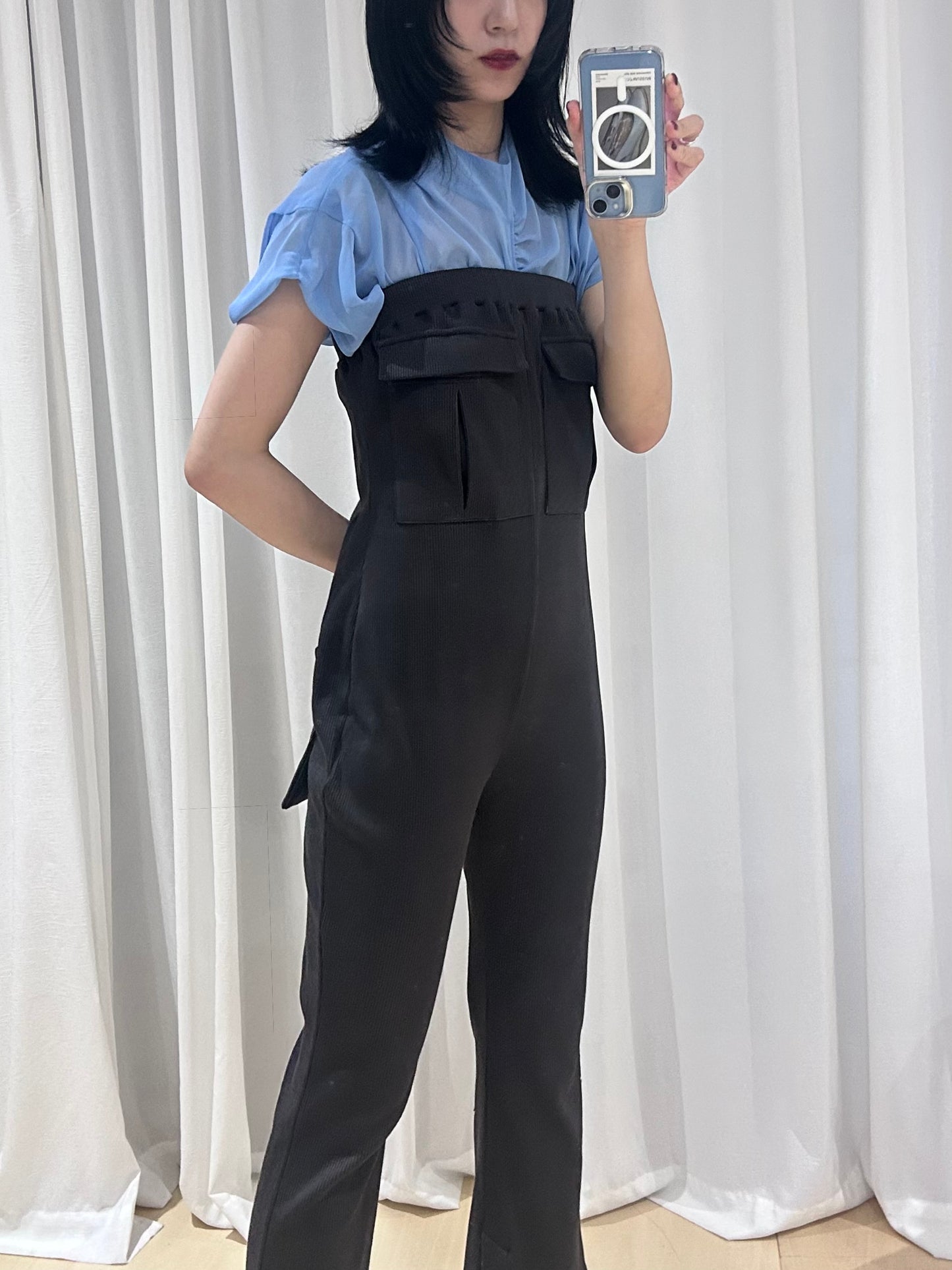 6,【全額支払い】Bare rib jumpsuit〔plain〕【受注生産】