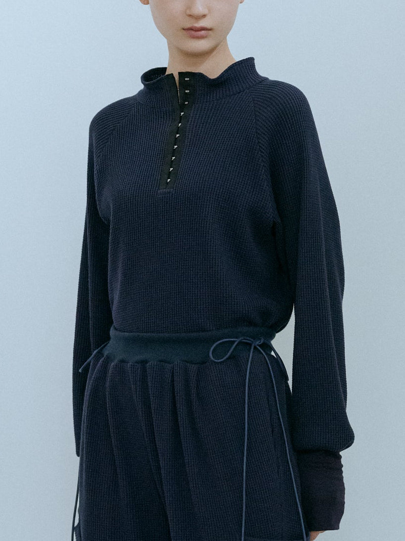【未使用に近い】ritsukokarita/A Hook blouse/ネイビー ALL – RITSUKO KARITA