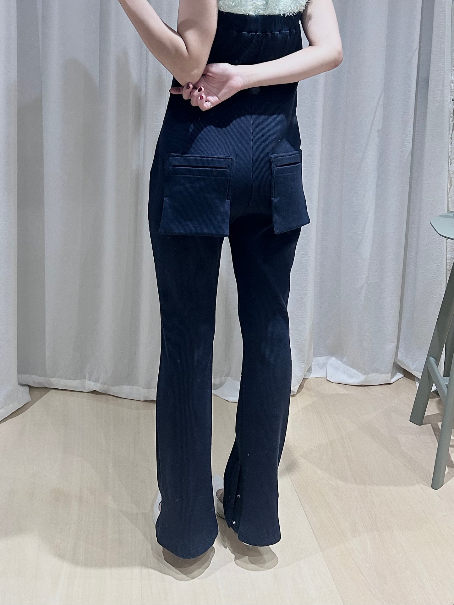 6,【全額支払い】Bare rib jumpsuit〔plain〕【受注生産】