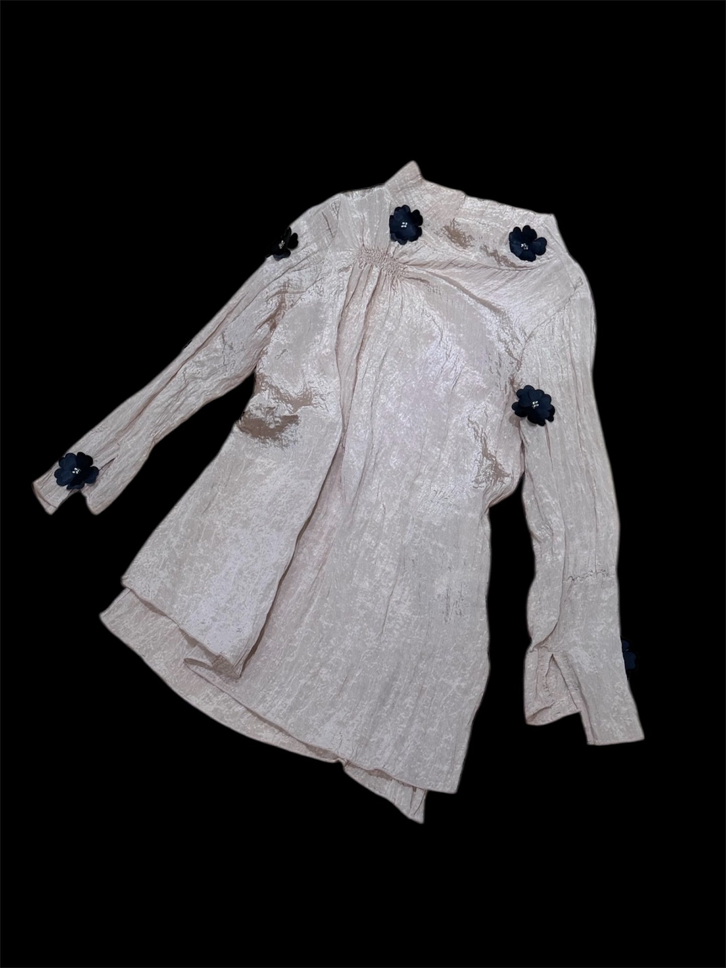 【Last one】〔rich〕Flower long sleeve tops 【One of a kind】「ひとつだけの咲く形」