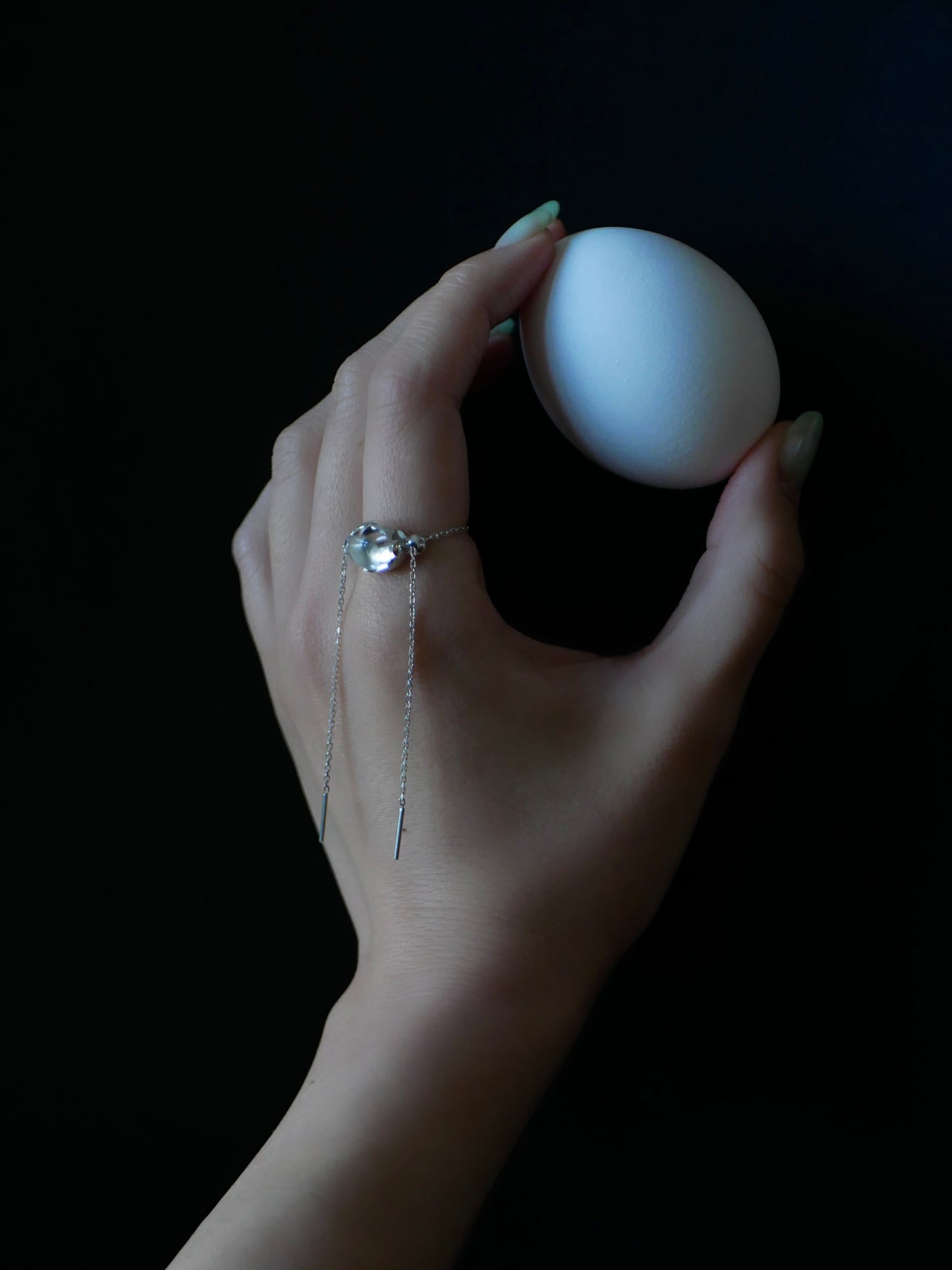 〔small article〕Chain onyx・crystal ring