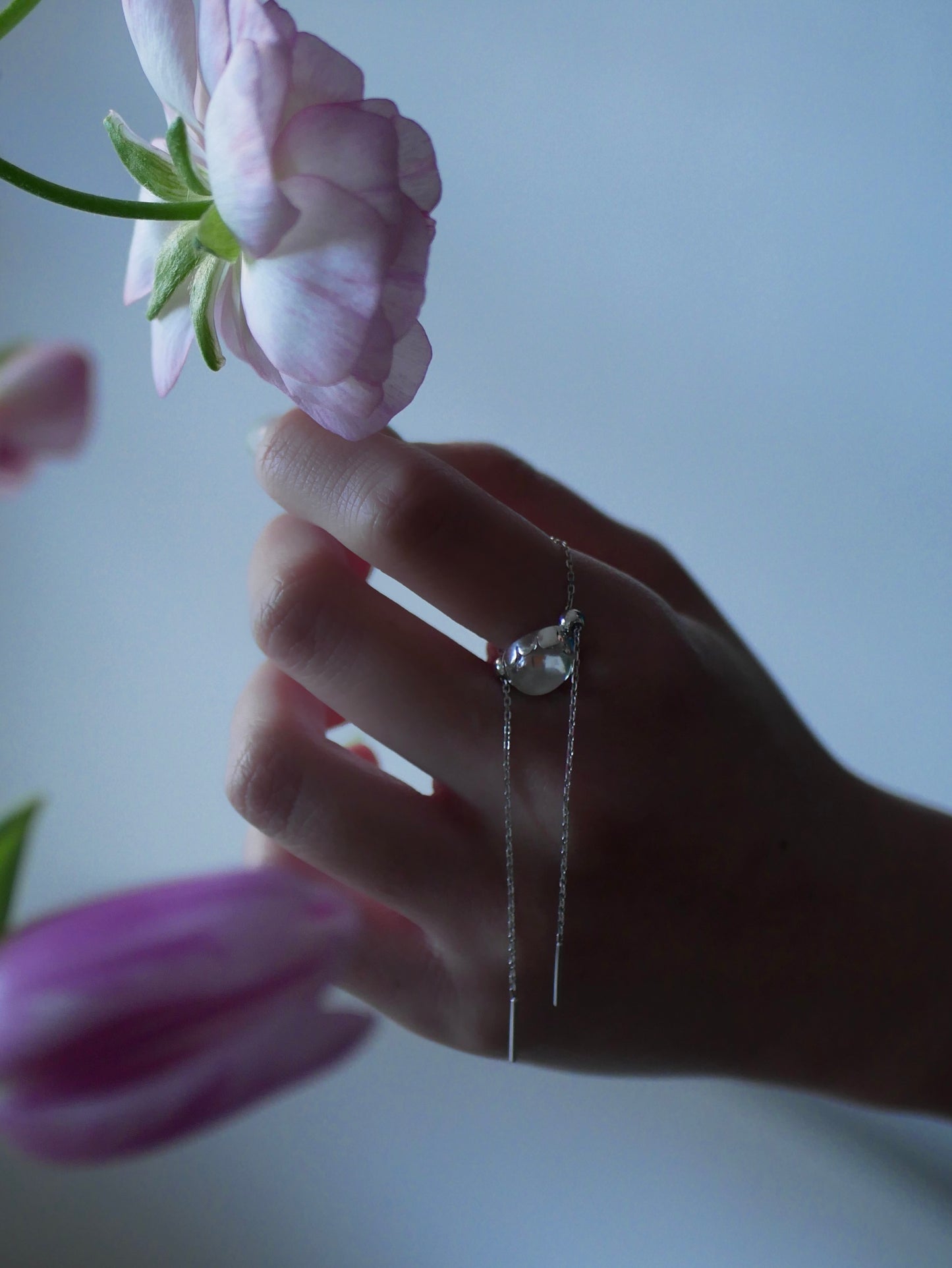 〔small article〕Chain onyx・crystal ring