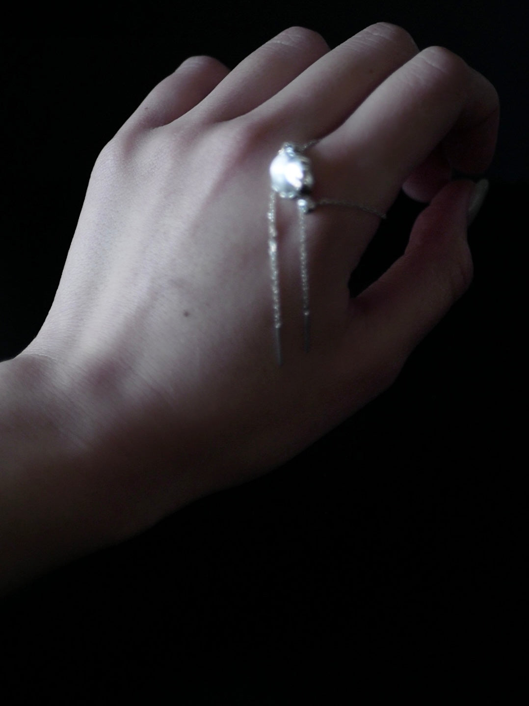 〔small article〕Chain onyx・crystal ring