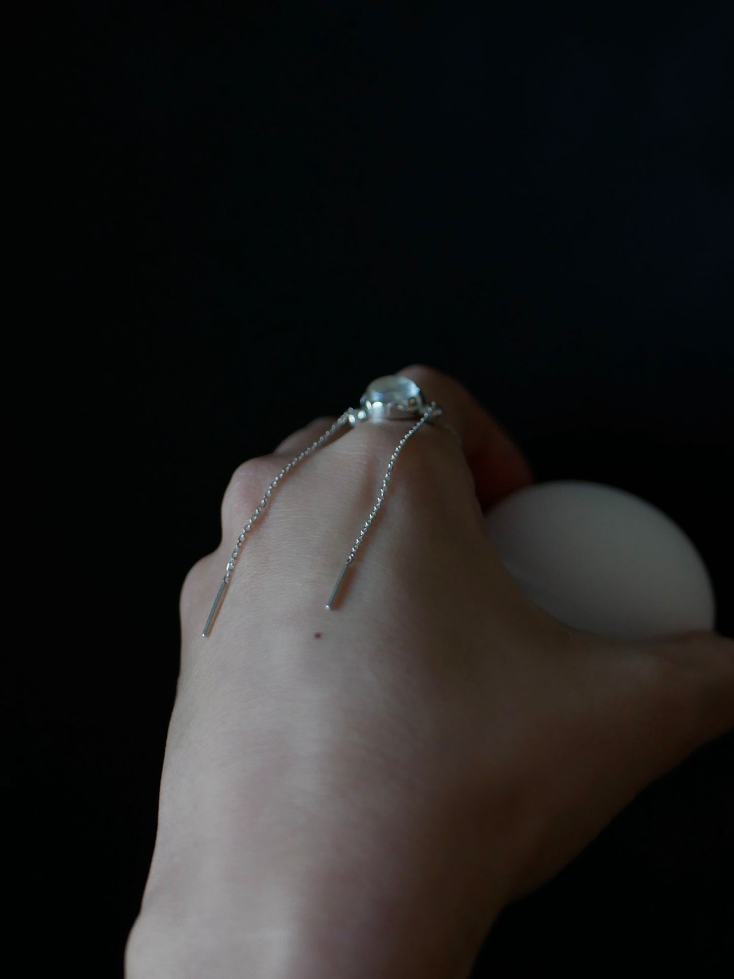 〔small article〕Chain onyx・crystal ring