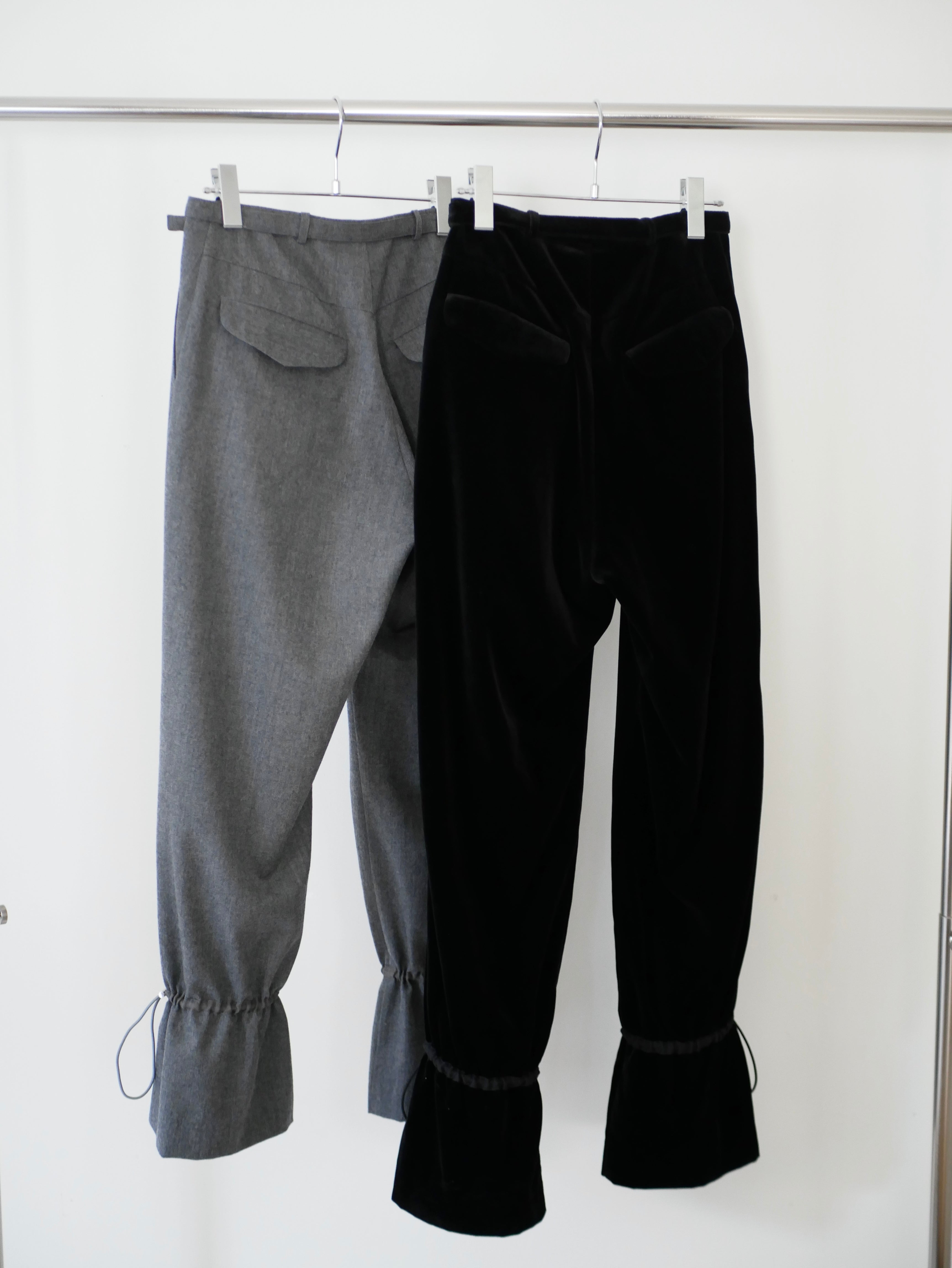 rich〕 Silver hook & shirring pants 【Last one Gray size1 