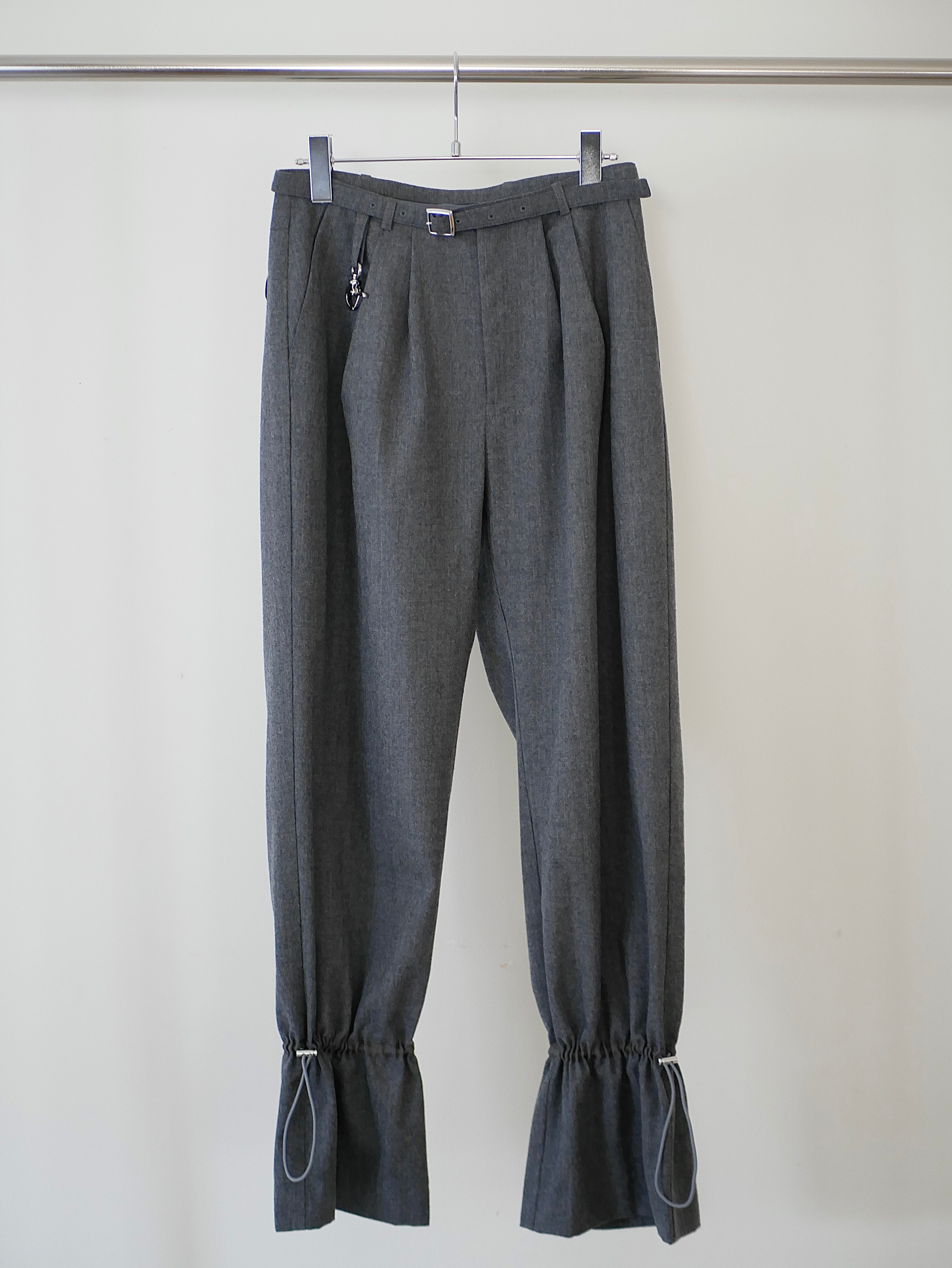 rich〕 Silver hook & shirring pants 【Last one Gray size1 