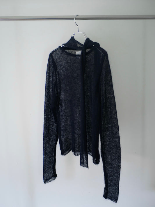 ◼︎ Muffler high gauge kid mohair knit [plain]