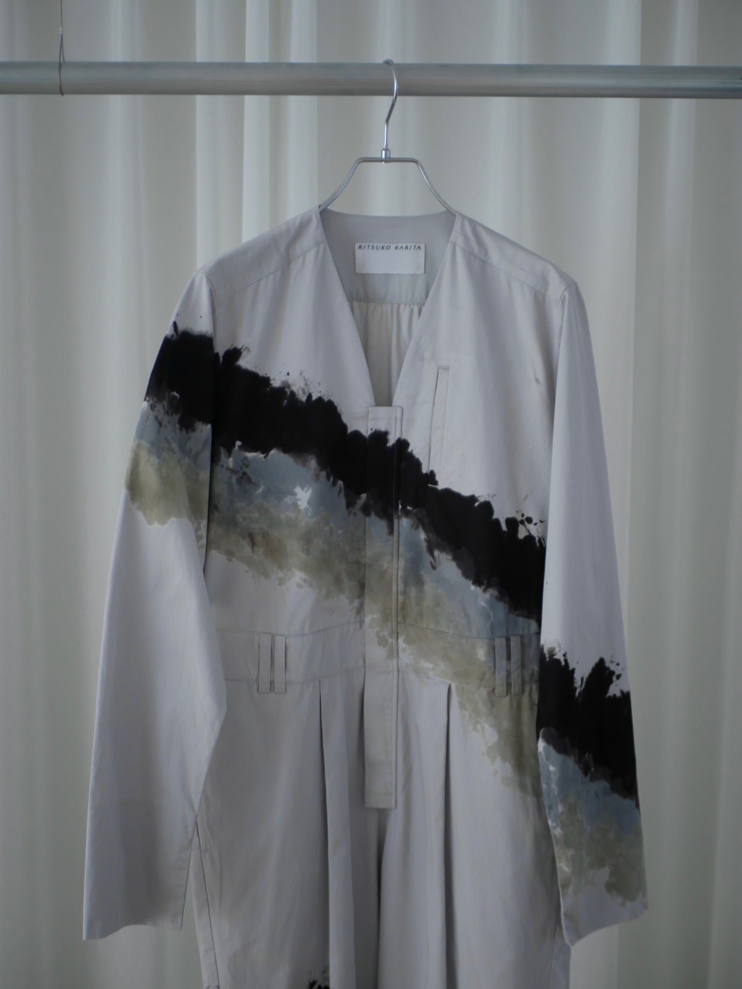 ◼︎Sumi-e V neck jump suits〔rich〕