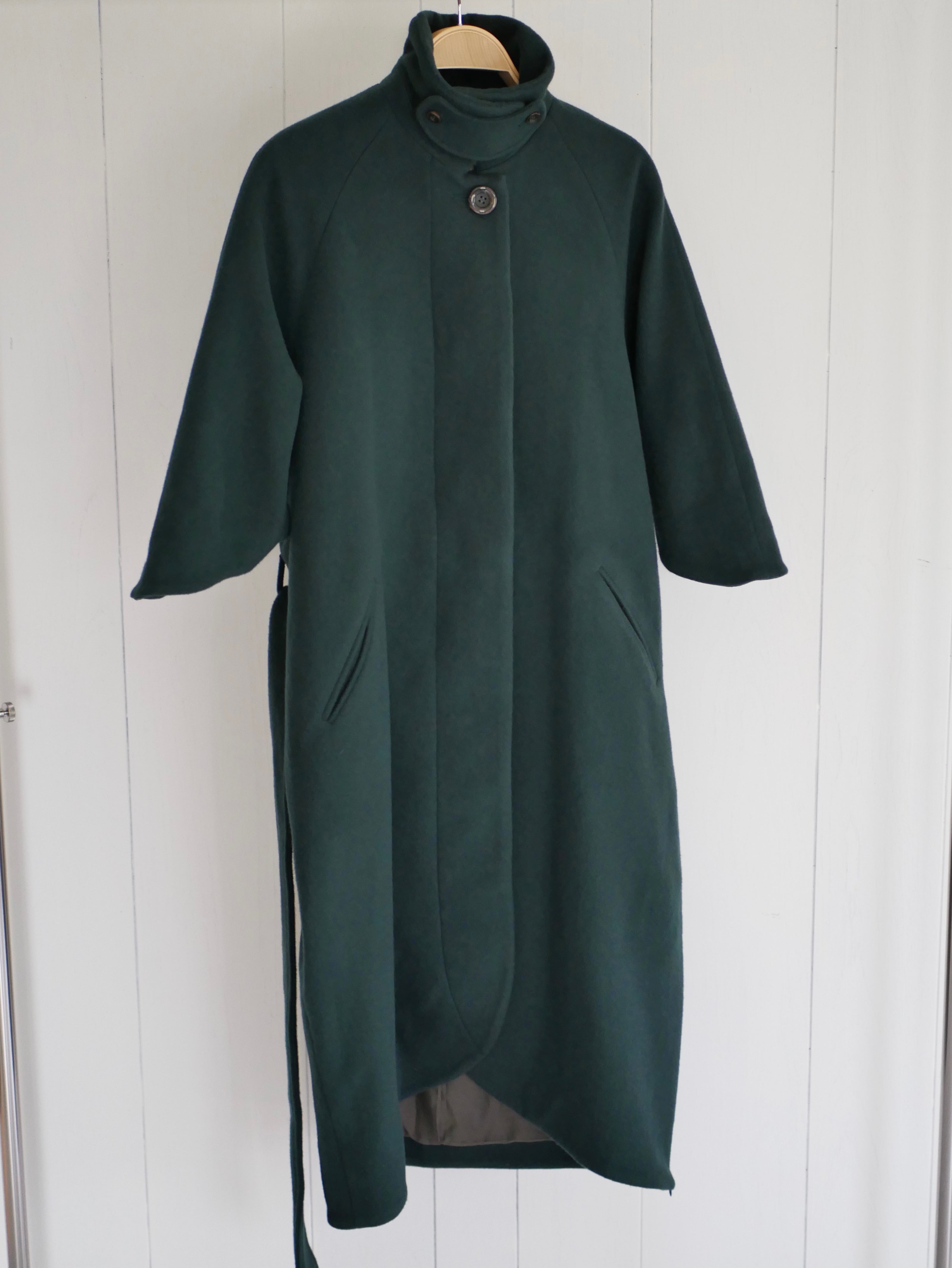 plain〕Cocoon wool coat【Green last one】 – ritsuko karita